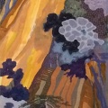 Landscape After Monk Jie, 2018, acrylic on paper, 48" x 10.75" by Robert Green. ©