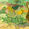 Pastoral Sonata Fragment, 2011, acrylic on paper, 10.25" x 36" by Robert Green. ©